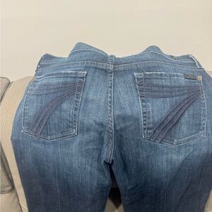 7 For All Mankind Dark Blue Flare Jeans